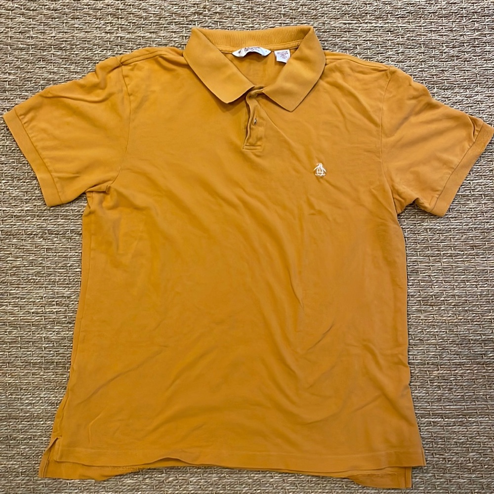 Original Penguin by Munsingwear polo. Mustard yellow.